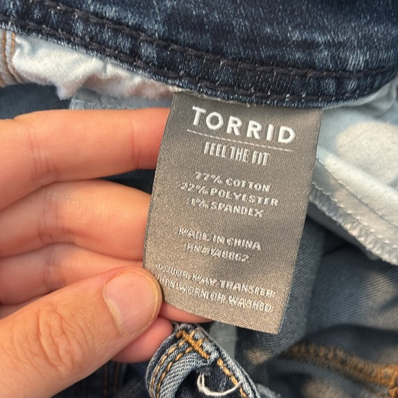 Torrid Luxe Slim Boot women’s blue bootcut jeans size 16R - Picture 10 of 10